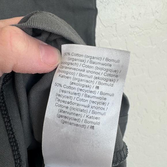 GANNI Lamb Short Sleeve Have a Nice Day T-Shirt in Volcanic Ash Grey size small - Picture 6 of 7